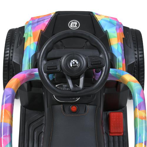 Детский толокар-электромобиль Buggy UTV H.O с родительской ручкой, фиолетовый