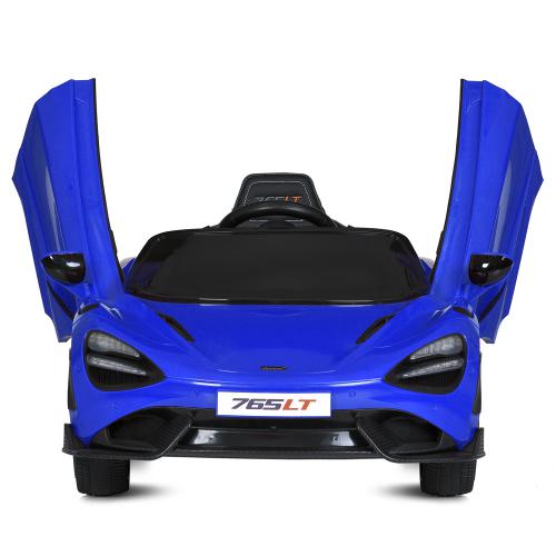 Детский полноприводный электромобиль Bambi McLaren 765LT с ручкой для транспортировки, синий