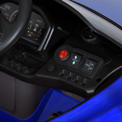 Детский полноприводный электромобиль Bambi McLaren 765LT с ручкой для транспортировки, синий