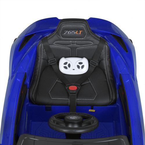 Детский полноприводный электромобиль Bambi McLaren 765LT с ручкой для транспортировки, синий