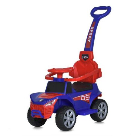 Дитячий толокар-електромобіль Bambi UTV Sport RS Mixed (MP3) з батьківською ручкою, страхувальним бампером та пультом керування, синій