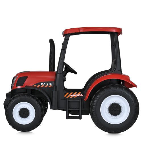 Дитячий електромобіль Bambi Tractor POWERFUL MX-616 (MP3) з дахом, червоний