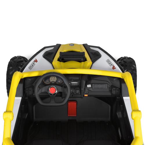 Дитячий двомісний повнопривідний електромобіль Buggy SR 5 Racing (MP3), до 60 кг, жовтий