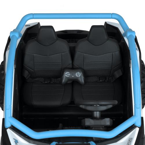 Детский двухместный полноприводный электромобиль Buggy SR 5 Racing (MP3), до 60 кг, голубой