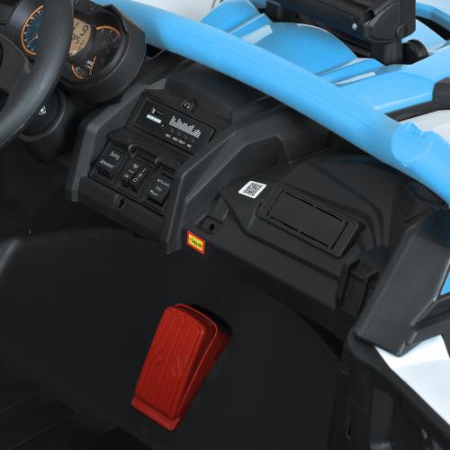 Детский двухместный полноприводный электромобиль Buggy SR 5 Racing (MP3), до 60 кг, голубой