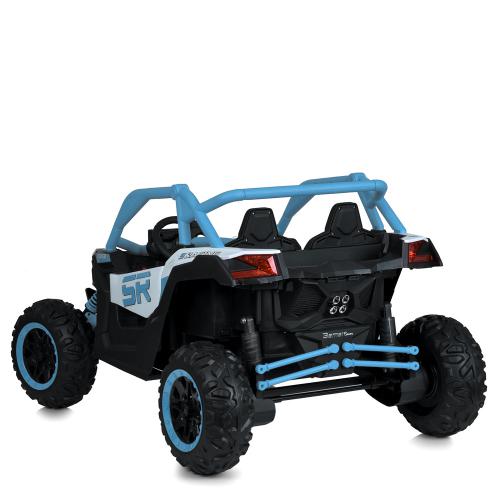 Детский двухместный полноприводный электромобиль Buggy SR 5 Racing (MP3), до 60 кг, голубой