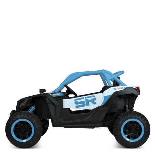Детский двухместный полноприводный электромобиль Buggy SR 5 Racing (MP3), до 60 кг, голубой
