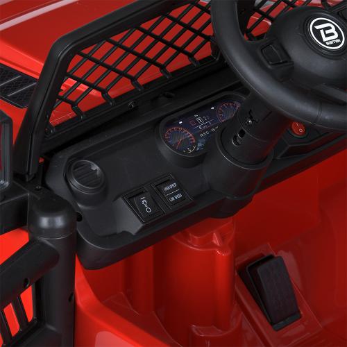 Детский двухместный полноприводный электромобиль Bambi Jeep 4x4 Safari с прожектором, красный