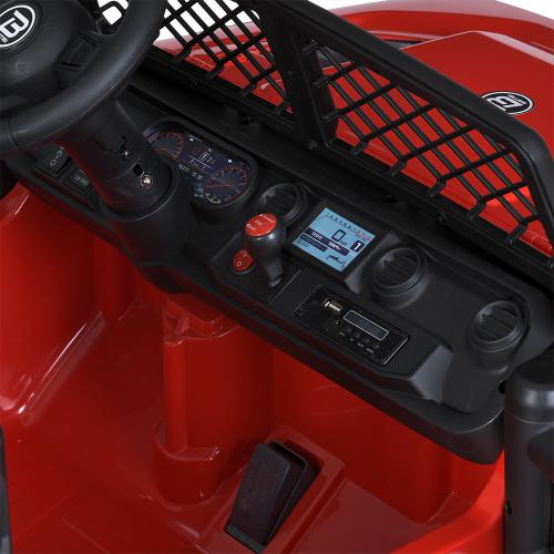 Детский двухместный полноприводный электромобиль Bambi Jeep 4x4 Safari с прожектором, красный