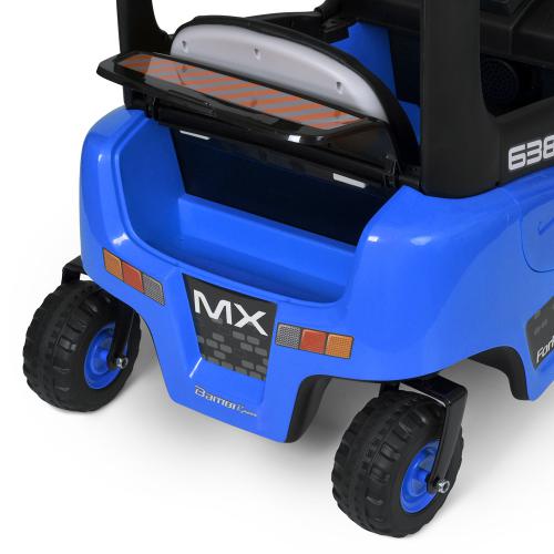 Дитячий електротранспорт Навантажувач Bambi FORKLIFT MX 638 (MP3) з вантажними вилами та багажником, синій