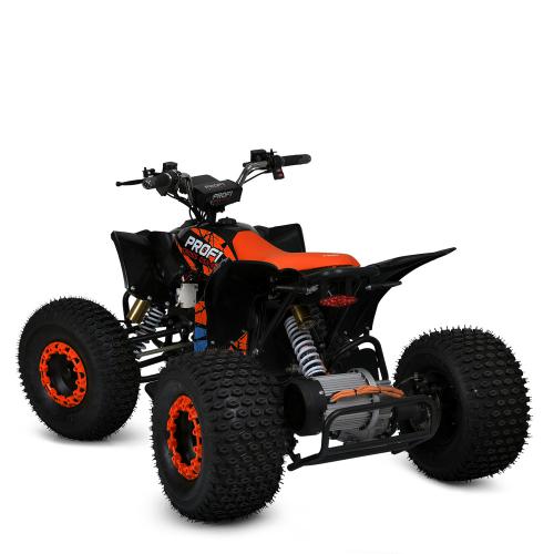 Напівпрофесійний електроквадроцикл для підлітків та дорослих Bambi Profi 1450W Orange Fox (MP3) з ручкою для трансортування та підсвіткою, до 150 кг, до 45 км, помаранчевий