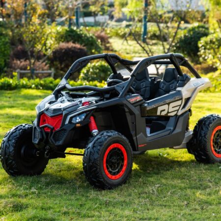 Дитячий двомісний електромобіль Bambi Buggy TURBO RR (MP3) з багажником, чорний