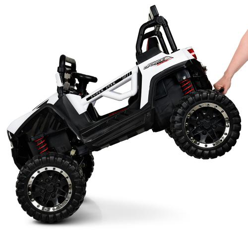 Дитячий повнопривідний електромобіль Bambi Buggy GForce 200 з кондиціонером та ручкою для транспортування, до 60 кг, до 8 км, білий