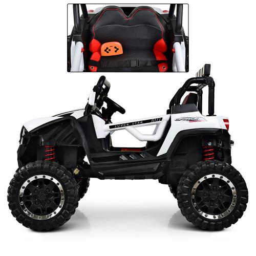 Дитячий повнопривідний електромобіль Bambi Buggy GForce 200 з кондиціонером та ручкою для транспортування, до 60 кг, до 8 км, білий