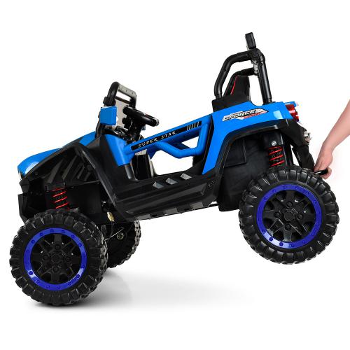 Детский полноприводный электромобиль Bambi Buggy GForce 200 с кондиционером и ручкой для транспортировки, до 60 кг, до 8 км, голубой