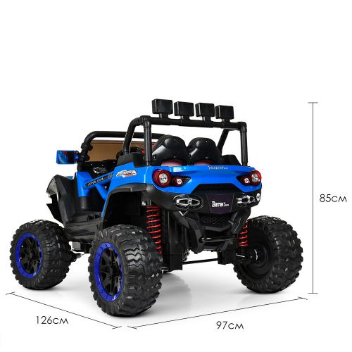 Детский полноприводный электромобиль Bambi Buggy GForce 200 с кондиционером и ручкой для транспортировки, до 60 кг, до 8 км, голубой