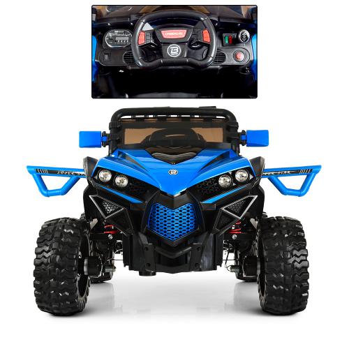 Детский полноприводный электромобиль Bambi Buggy GForce 200 с кондиционером и ручкой для транспортировки, до 60 кг, до 8 км, голубой