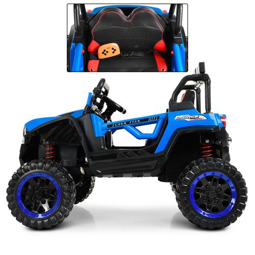 Детский полноприводный электромобиль Bambi Buggy GForce 200 с кондиционером и ручкой для транспортировки, до 60 кг, до 8 км, голубой