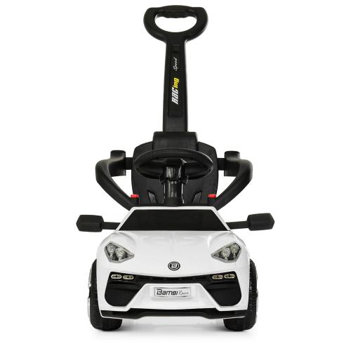 Дитячий толокар-електромобіль Bambi Lamborghini Speed Racing з батьківською ручкою, білий