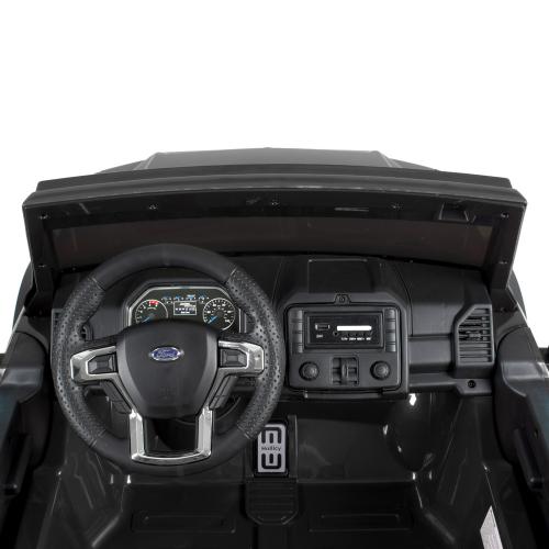 Дитячий двомісний електромобіль Bambi Ford Super Duty (MP3) з підсвіткою та багажником, білий