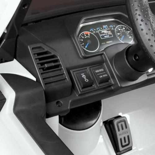 Дитячий двомісний електромобіль Bambi Ford Super Duty (MP3) з підсвіткою та багажником, білий