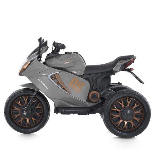 Дитячий електромотоцикл Bambi Kawasaki Ninja 125 Sport триколісний, сірий
