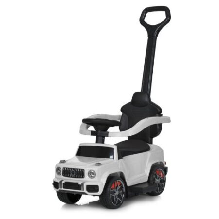 Дитячий толокар-електромобіль Bambi Mercedes Design (MP3) з батьківською ручкою та пультом керування, білий