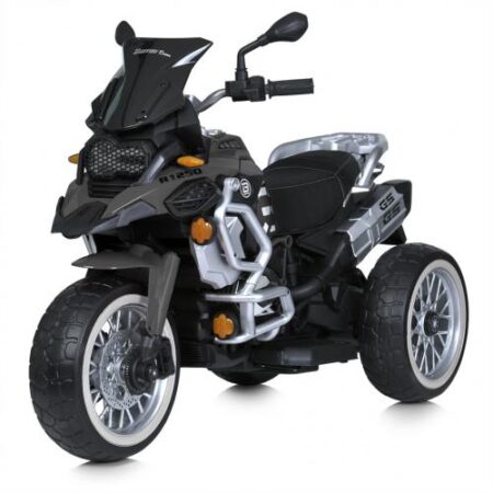 Дитячий електромотоцикл Bambi BMW R1250 GS Adventure триколісний з підсвіткою, сірий