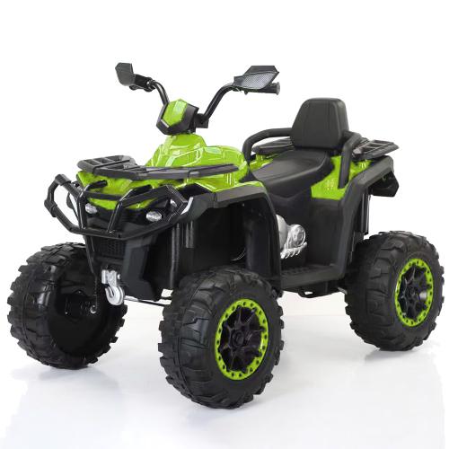 Дитячий повнопривідний електроквадроцикл Bambi Power Ranger (MP3) з пультом керування, зелений