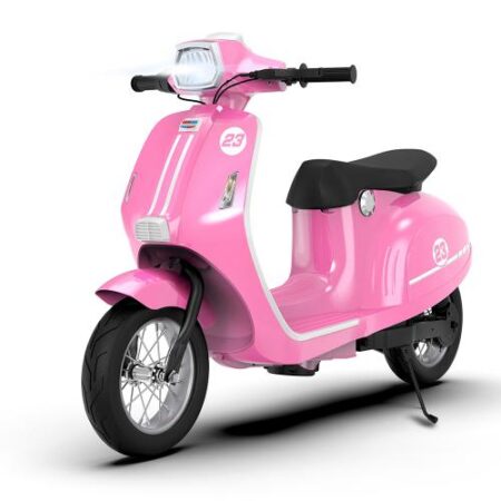 Детский скоростной электромотоцикл Bambi Vespa SXL125 Sport (MP3), до 70 кг, до 20 км, розовый