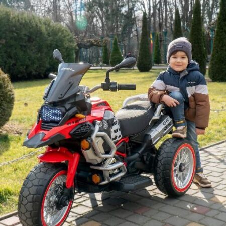 Дитячий електромотоцикл BMW R1250 GS Adventure триколісний з підсвіткою, червоний