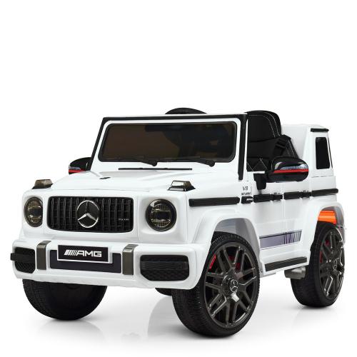 Дитячий електромобіль Bambi Mercedes G63 AMG (MP3) з ручкою для транспортування, білий