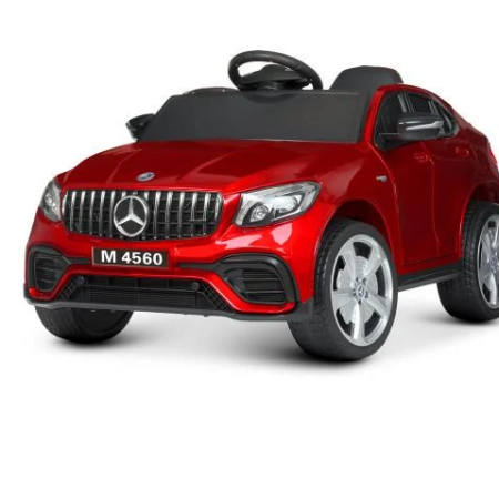 Дитячий повнопривідний електромобіль Bambi Mercedes Biturbo Sport (MP3) з ручкою для транспортування та автофарбуванням, червоний