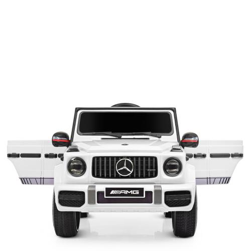 Дитячий електромобіль Bambi Mercedes G63 AMG (MP3) з ручкою для транспортування, білий