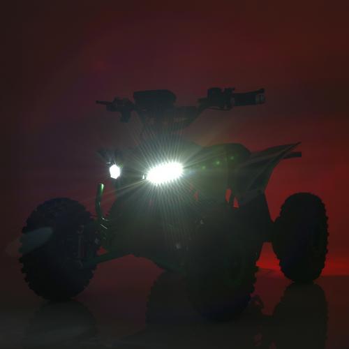Напівпрофесійний електроквадроцикл Bambi для дітей та підлітків Profi 350W Tiger-9 з ручкою для транспортування, до 65 кг, до 30 км/год, чорно-зелений