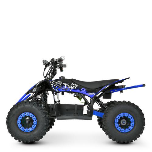 Напівпрофесійний електроквадроцикл для дітей та підлітків Bambi Profi 350W Tiger-9 з ручкою для транспортування, до 65 кг, до 30 км/год, синій