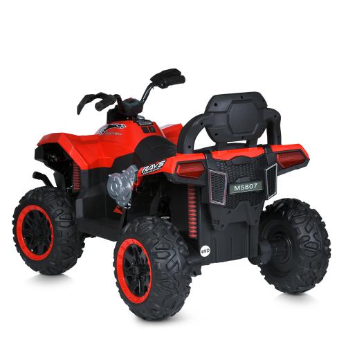 Дитячий повнопривідний електроквадроцикл Bambi ATV RAYS 4х4 Engineering (MP3) з пультом керування, червоний