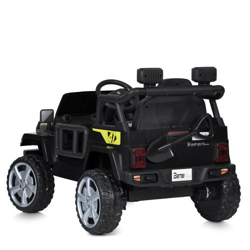 Детский электромобиль Bambi Jeep Gravity 41 (MP3) с прожекторами и лопатой, черный