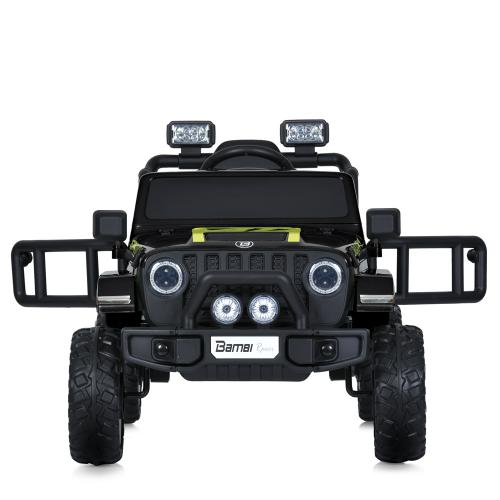 Детский электромобиль Bambi Jeep Gravity 41 (MP3) с прожекторами и лопатой, черный