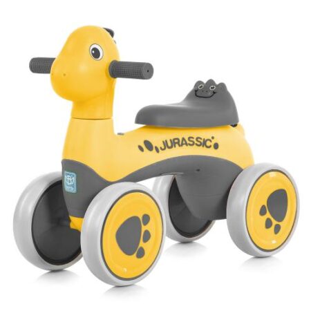 Детский толокар-беговел Jurassic Dino с подсветкой, желтый