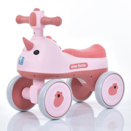 Детский толокарь-биговел Bambi New Force Dino с подсветкой, розовый