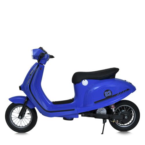 Дитячий швидкісний електромотоцикл Bambi Vespa SXL125 Sport (MP3), до 70 кг, до 20 км, блакитний