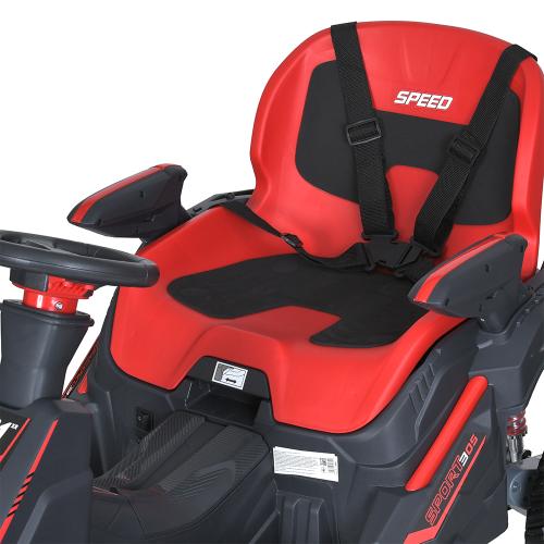 Дитячий повнопривідний електромобіль Bambi ROR SPEED XR1000 (MP3) з ручкою для транспортування, червоний