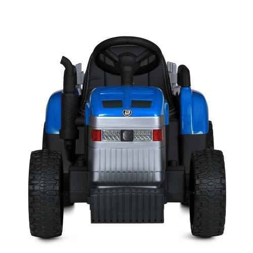 Дитячий електромобіль Bambi Tractor Farmer (MP3) з причепом, блакитний