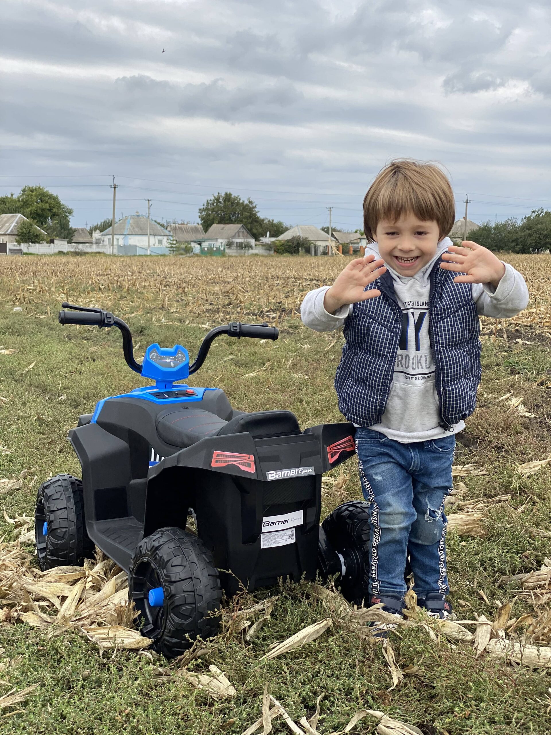 Дитячий електроквадроцикл Bambi Extreme Passion (MP3), синій