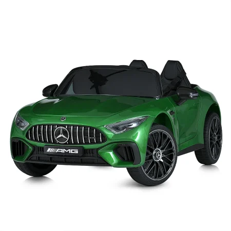 Дитячий двомісний повнопривідний електромобіль Bambi Mercedes-Benz AMG SL63 (MP3) з додатковими коліщадками та автофарбуванням, зелений
