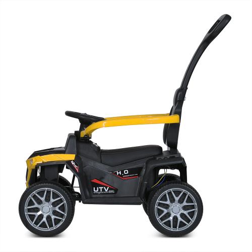 Детский толокар-электромобиль Buggy UTV HP.1000 с родительской ручкой, желтый
