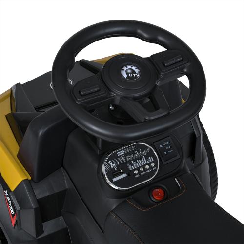 Детский толокар-электромобиль Buggy UTV HP.1000 с родительской ручкой, желтый