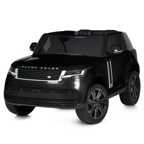 Дитячий двомісний повнопривідний електромобіль Bambi Range Rover (MP3) з ручкою для транспортування та автофарбуванням, чорний
