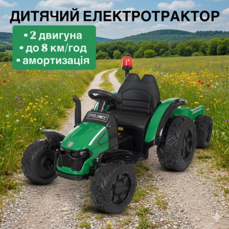 Дитячий електромобіль Bambi Tractor Truck (MP3), зелений